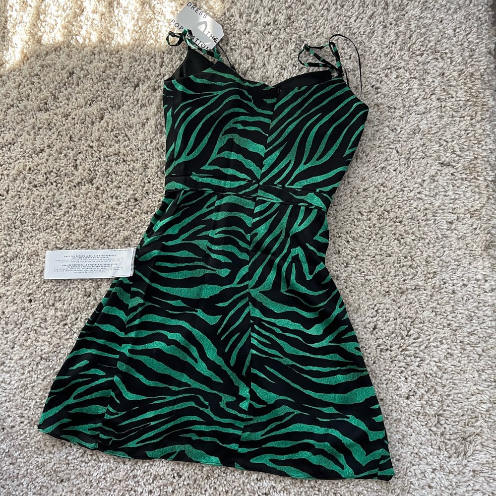 Dress the Population Brielle Zebra Print Mini Dress, Size XXS, NWT - Picture 5 of 13